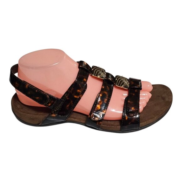Vionic Women’s Amber Sandals Brown Tortoise Shell Size 8 Strappy - READ - Picture 2 of 12